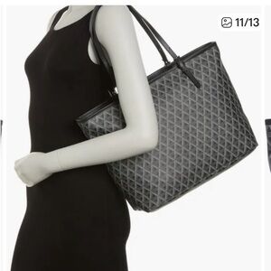 Lancaster Paris Ikon Medium Geometric Tote Bag in Gray and Purple